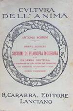 Breve schizzo dei sistemi di filosofia moderna e del proprio sistema