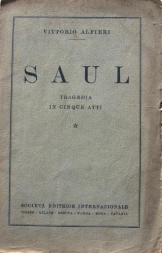 Saul - Vittorio Alfieri - copertina