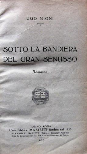 Sotto la bandiera del gran Senusso - Ugo Mioni - copertina