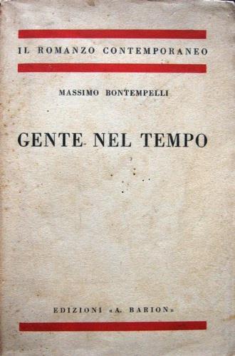 Gente nel tempo - Massimo Bontempelli - copertina