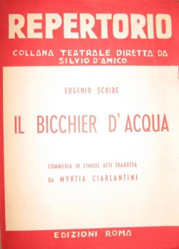 Il bicchier d’acqua - Eugenio Scribe - copertina