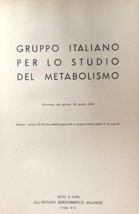 Gruppo italiano per lo studio del metabolismo - copertina