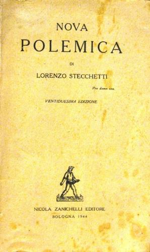 Nova polemica - Lorenzo Stecchetti - copertina