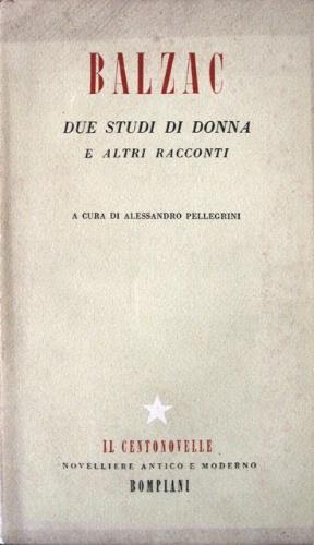 Due studi di donna e altri racconti - Honoré de Balzac - copertina