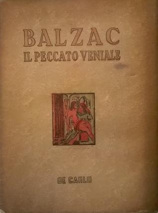 Il peccato veniale - Honoré de Balzac - copertina