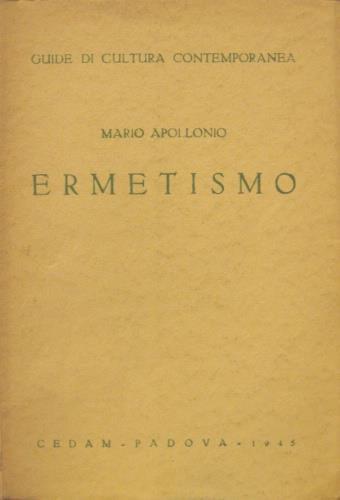 Ermetismo - Mario Apollonio - copertina