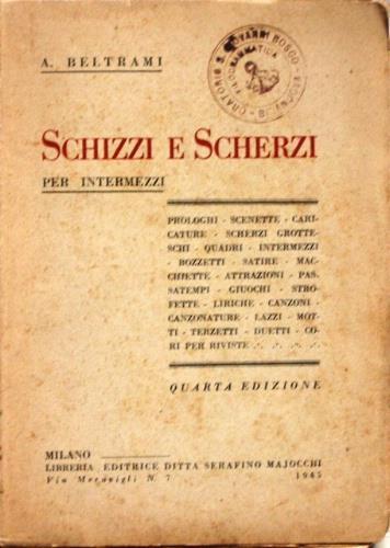 Schizzi e scherzi per intermezzi - Angelo Beltrami - copertina