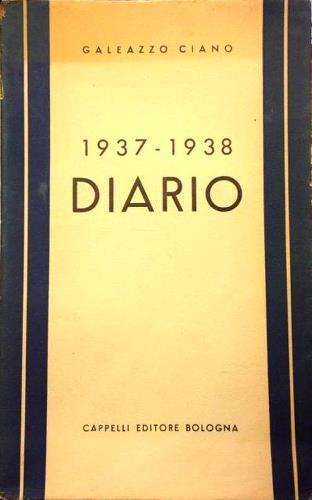 1937. 1938 Diario - Galeazzo Ciano - copertina