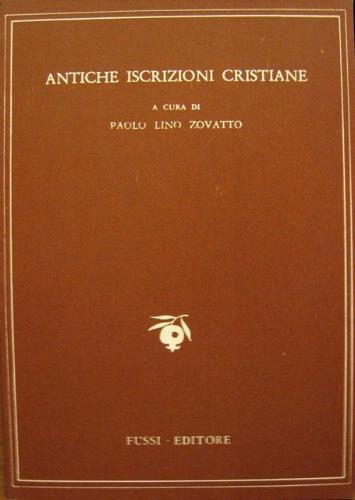 Antiche iscrizioni cristiane - copertina
