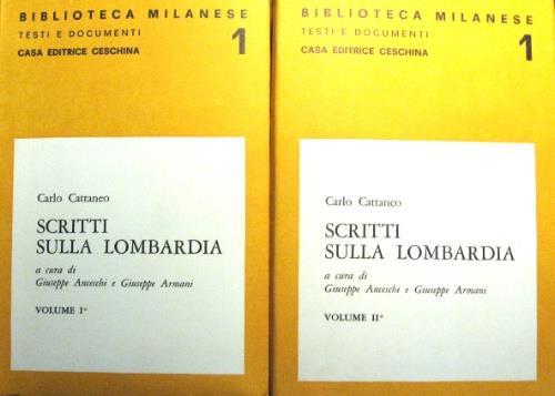 Scritti sulla Lombardia - Carlo Cattaneo - copertina