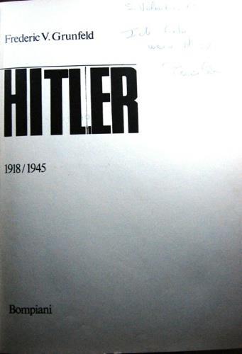 Hitler - Frederic V. Grunfeld - copertina