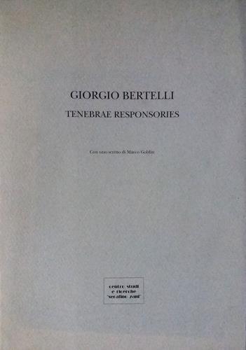 Tenebrae responsories - Giorgio Bertelli - copertina