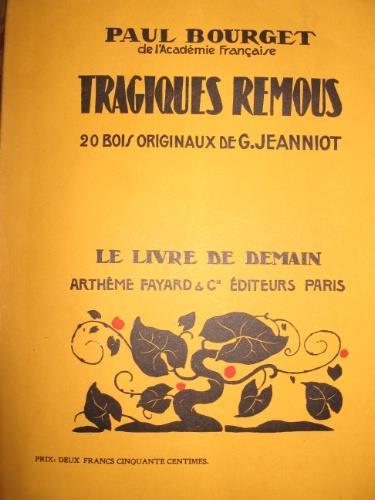 Tragiques remous - Paul Bourget - copertina