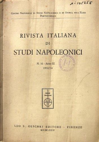 Rivista italiana di studi napoleonici - copertina