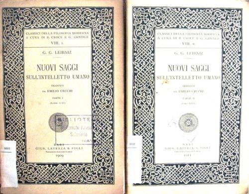 Nuovi saggi sull'intelletto umano - Gottfried W. Leibniz - copertina