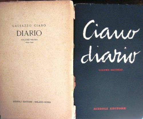 Diario - Galeazzo Ciano - copertina