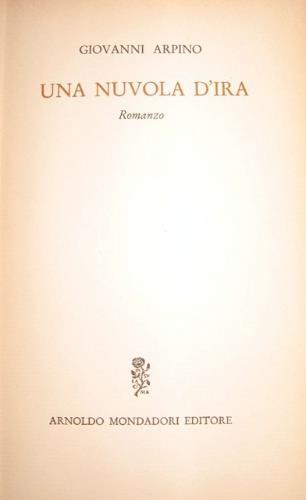 Una nuvola d'ira - Giovanni Arpino - copertina