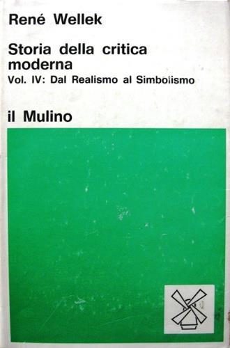 Storia della critica moderna - René Wellek - copertina