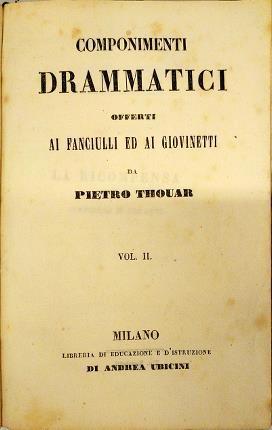 Componimenti drammatici - Pietro Thouar - copertina