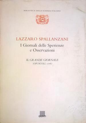 I Giornali delle Sperienze e Osservazioni. Il Grande Giornale (Opuscoli, 1776) - copertina