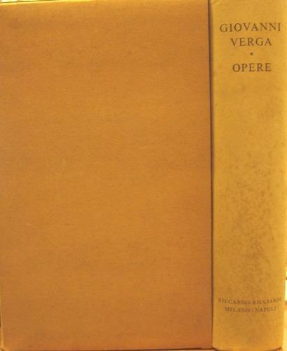 Opere - Giovanni Verga - copertina