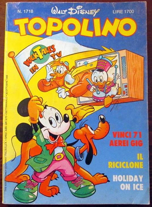 Topolino. N. 1718. Ott. 1988 - Walt Disney - copertina