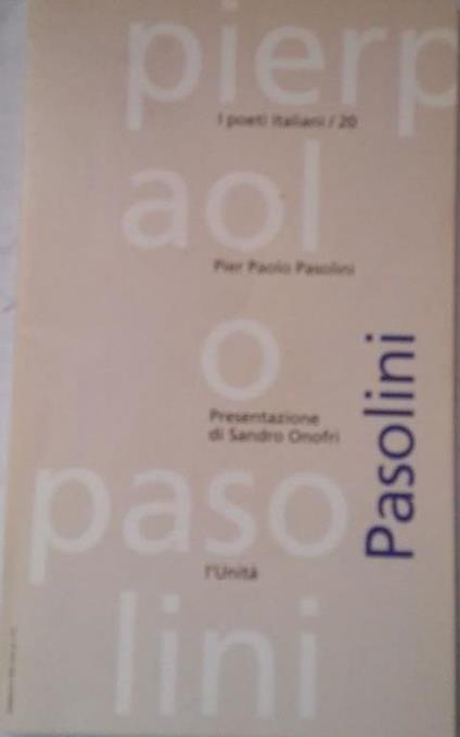 I poeti italiani - Pier Paolo Pasolini - copertina