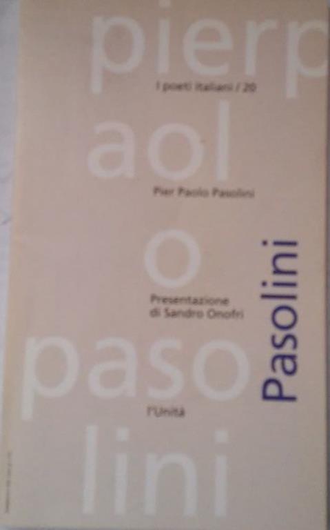 I poeti italiani - Pier Paolo Pasolini - copertina