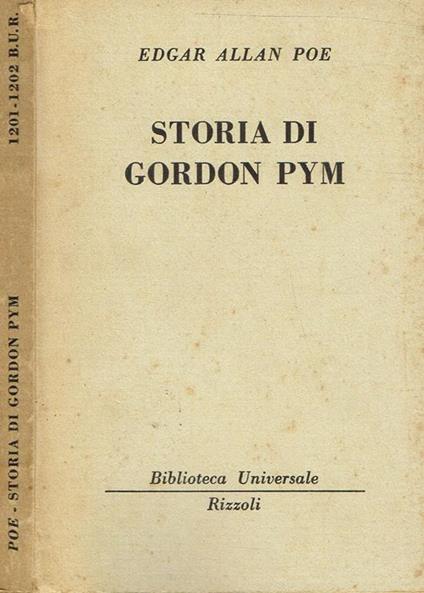 Storia di Gordon Pym - Edgar Allan Poe - copertina