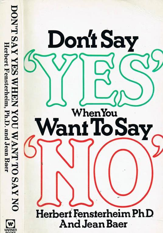 Don't Say Yes When You Want to Say No - copertina