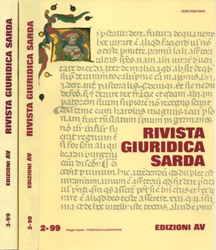 Rivista giuridica sarda. 1999. Pubblicazione quadrimestrale - copertina