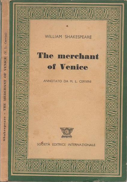 The merchant of Venice. Abridged for the use of schools - William Shakespeare - copertina