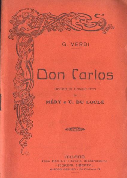 Don Carlos. Opera in cinque atti - Giuseppe Verdi - copertina