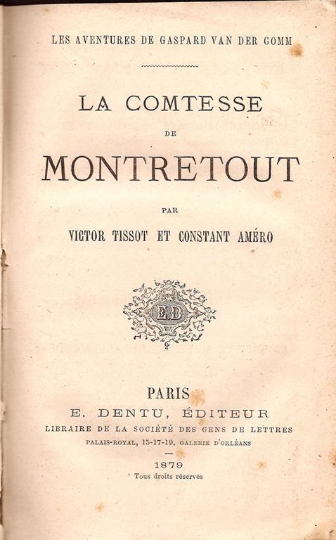 La comtesse de Montretout - Victor Tissot - copertina