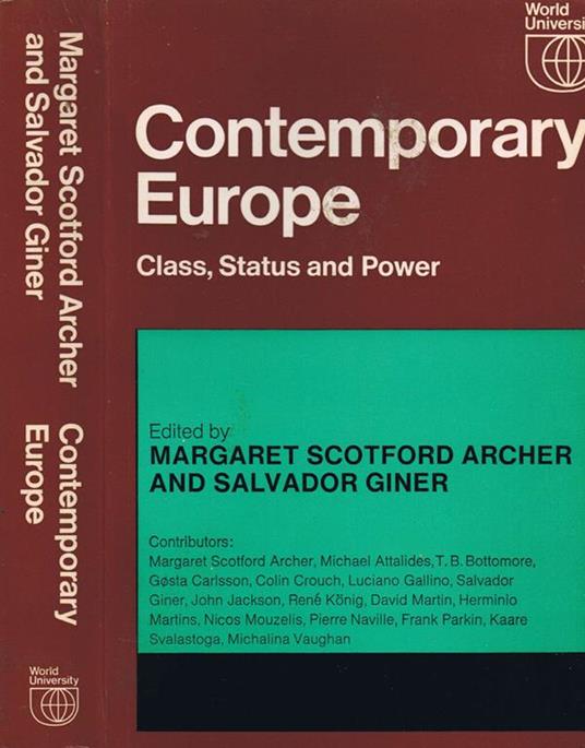 Contemporary Europe. Class, Status and Power - copertina