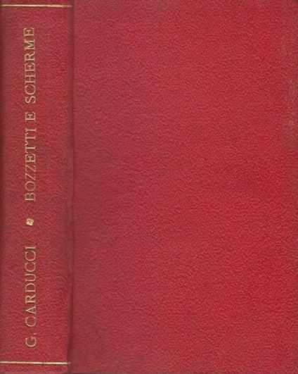 Bozzetti e scherme - Giosuè Carducci - copertina
