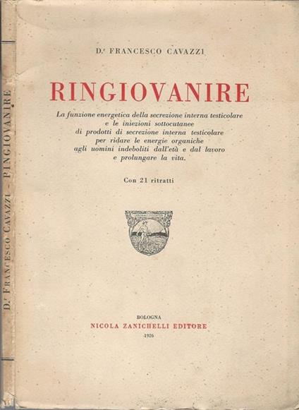 Ringiovanire - Francesco Cavazzi - copertina