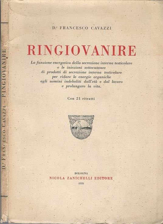 Ringiovanire - Francesco Cavazzi - copertina