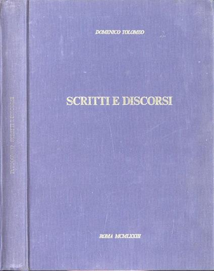 Scritti e discorsi - copertina