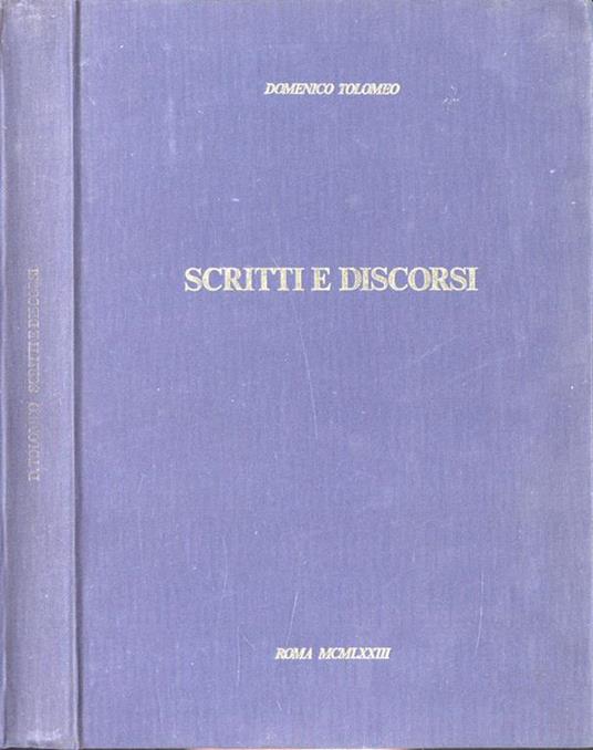 Scritti e discorsi - copertina