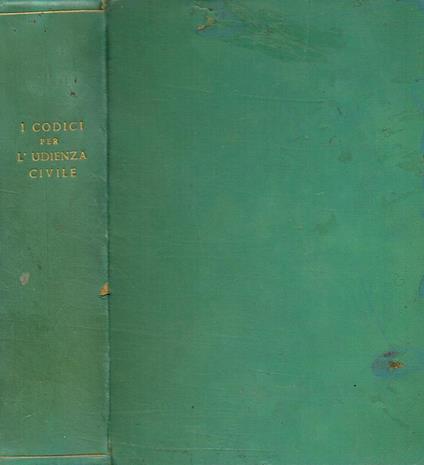 I Codici Per L'Udienza Civile - copertina