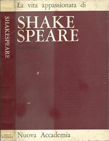 La Vita Appassionata Shake Speare - copertina