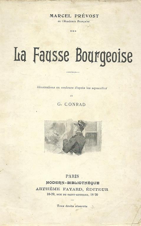 La Fausse Bourgeoise - Marcel Prévost - copertina