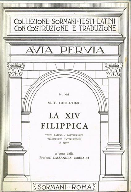 La Xiv Filippica - M. Tullio Cicerone - copertina