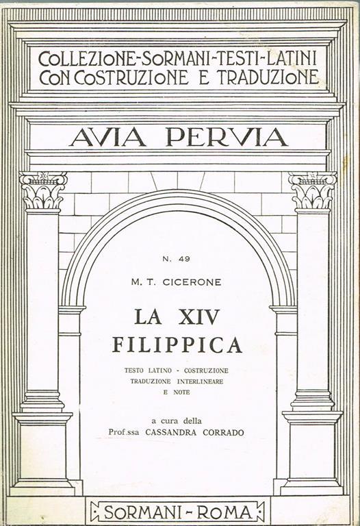 La Xiv Filippica - M. Tullio Cicerone - copertina