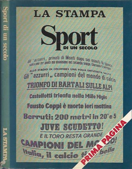 Sport di un secolo - copertina