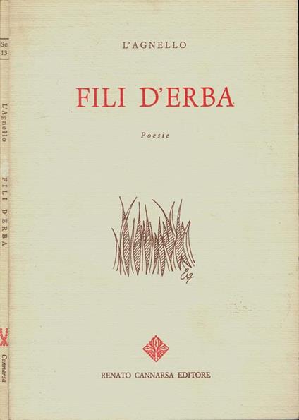 Fili d'erba. Poesie - copertina