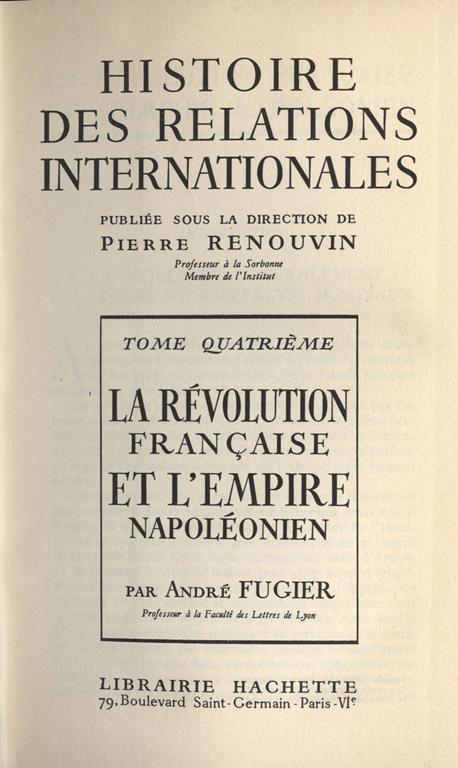 La Rèvolution Francaise et l' Empire Napoléonien - Pierre Renouvin - copertina