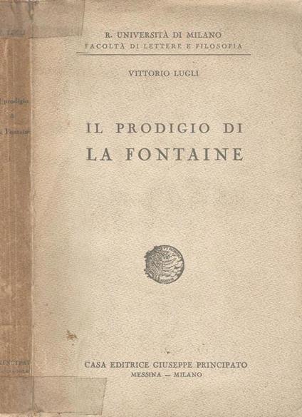 Il prodigio di La Fontaine - Vittorio Lugli - copertina