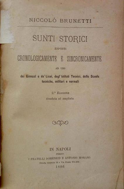Prolusioni Universitarie. I. La Filosofia E Le Scienze Sociali-Prolusione Inaugurale Detta Nella Università Di Napoli Il 10 Maggio 1893. Ii. L'Unità Del Sapere-Prolusione Detta Il 26 Novembre 1894 Il Padre A. Secchi-Nota Alla Precedente Prolusione. Iii - copertina